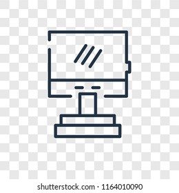 Monitor vector icon isolated on transparent background, Monitor logo concept
