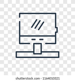 Monitor vector icon isolated on transparent background, Monitor logo concept