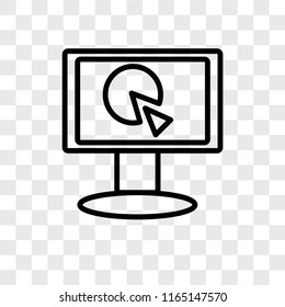 Monitor vector icon isolated on transparent background, Monitor logo concept