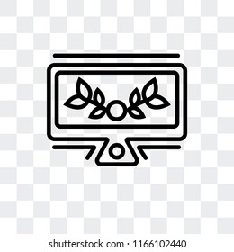 Monitor vector icon isolated on transparent background, Monitor logo concept