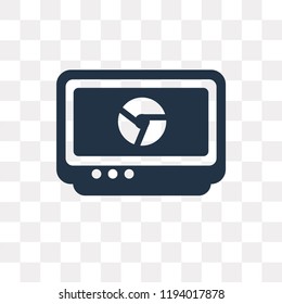 Monitor vector icon isolated on transparent background, Monitor transparency concept can be used web and mobile