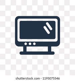 Monitor vector icon isolated on transparent background, Monitor transparency concept can be used web and mobile