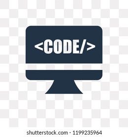 Monitor vector icon isolated on transparent background, Monitor transparency concept can be used web and mobile