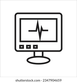 monitor vector icon line new