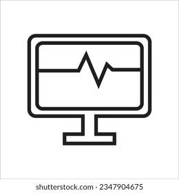 monitor vector icon line new