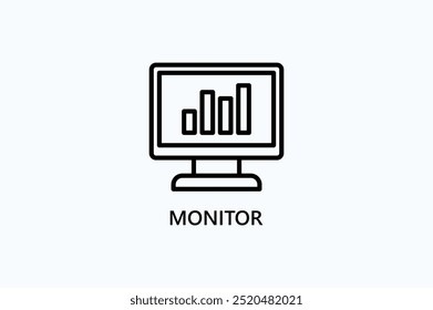 Ilustração Do Ícone De Vetor Do Monitor Ou Do Logotipo