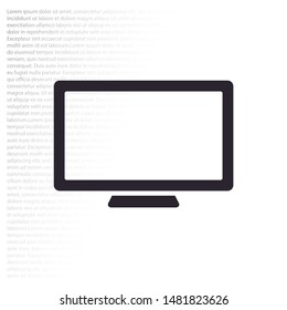 Monitor Vector icon . Lorem Ipsum Illustration design
