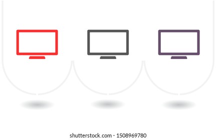 Monitor Vector icon . Lorem Ipsum Illustration design