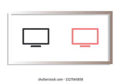 Monitor Vector icon . Lorem Ipsum Illustration design