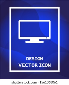 Monitor vector icon , lorem ipsum Flat design