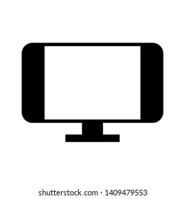 Monitor vector icon on white background