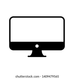 Monitor vector icon on white background