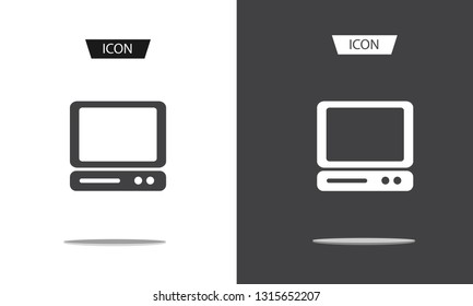 Monitor vector icon pc Icon. Desktop Computer sign isolated on white background.
