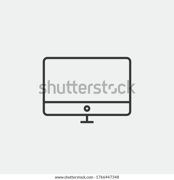 monitor vector\
icon screen for desktop\
computer