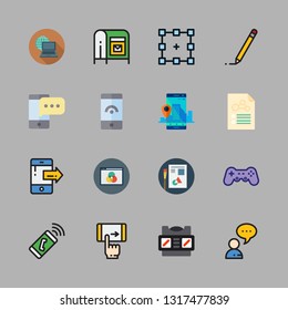 monitor vector icon set