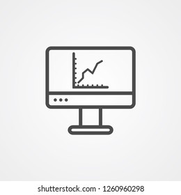Monitor vector icon sign symbol