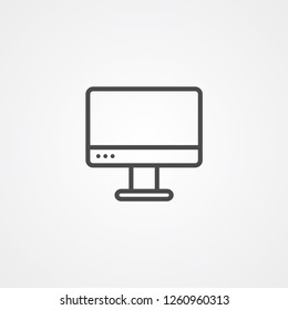 Monitor vector icon sign symbol