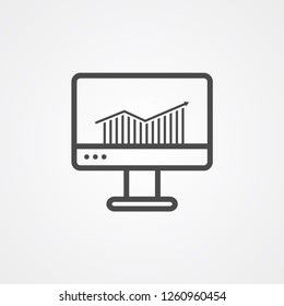 Monitor vector icon sign symbol