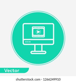 Monitor vector icon sign symbol