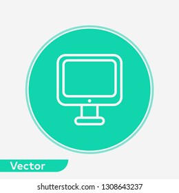 Monitor vector icon sign symbol