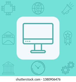 Monitor vector icon sign symbol