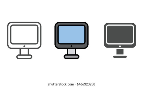 Monitor vector icon sign symbol