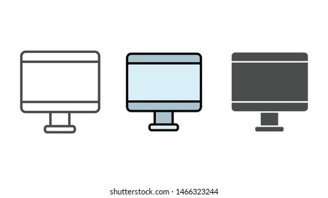 Monitor vector icon sign symbol