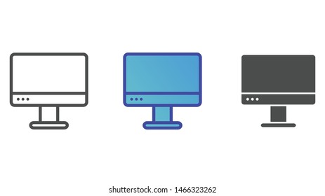 Monitor vector icon sign symbol