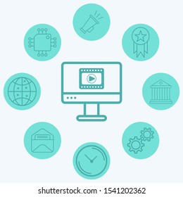 Monitor vector icon sign symbol