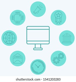Monitor vector icon sign symbol