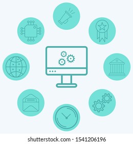 Monitor vector icon sign symbol