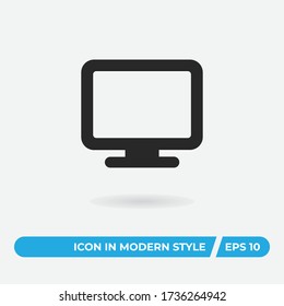 Monitor vector icon, simple sign for web site and mobile app.