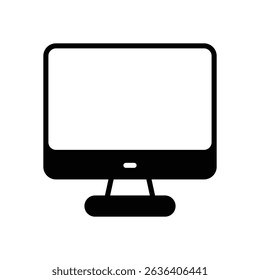 Monitor vector icon stock illustration