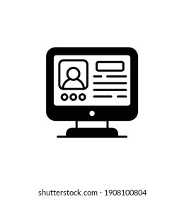 Monitor Vector icon style illustration. EPS 10 file