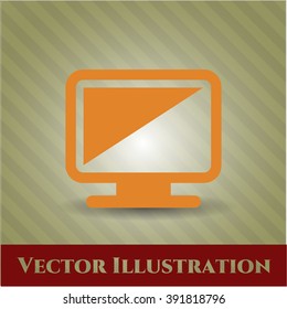 Monitor vector icon or symbol