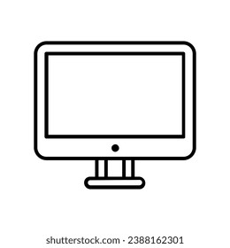 Monitor vector icon. TV illustration sign. Computer symbol or logo.