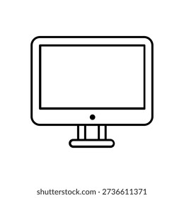 Monitor vector icon. TV Illustration sign. Televisor case symbol. Display logo.