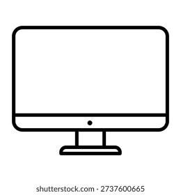 Monitor vector icon. TV Illustration sign. Televisor case symbol. Display logo.