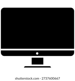 Monitor vector icon. TV Illustration sign. Televisor case symbol. Display logo.