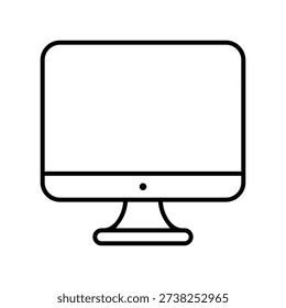 Monitor vector icon. TV Illustration sign. Televisor case symbol. Display logo.