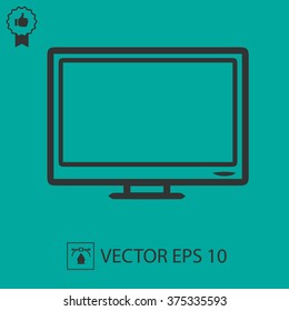 Monitor vector icon. TV symbol. Vector illustration EPS 10.