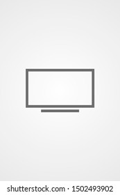Monitor vector icon. Monitor for watching videos. Monitor screen for watching movies icon. full hd screen. Monitor  . flat icon design  .