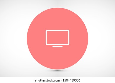 Monitor vector icon. Monitor for watching videos. Monitor screen for watching movies icon. full hd screen. icon. flat icon design