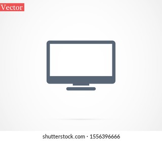 Monitor vector icon. Monitor for watching videos. Monitor screen for watching movies icon. full hd screen. icon. flat icon design
