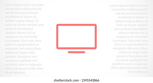 Monitor vector icon. Monitor for watching videos. Monitor screen for watching movies icon. full hd screen. icon. flat icon design
