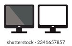 Monitor. Vector illustration isolated on white background. Vector clipart.