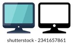Monitor. Vector illustration isolated on white background. Vector clipart.