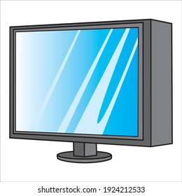monitor vector illustration,
isolated on white background.top view
