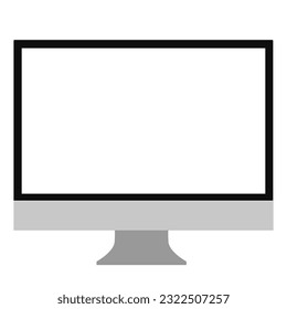 Monitor vector illustration isolated on white background done in flat style