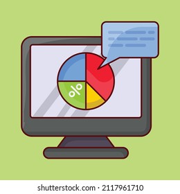 monitor Ilustración vectorial en un fondo transparente. Símbolos de calidad superior. Iconos planos de línea vectorial para el diseño de conceptos y gráficos. 